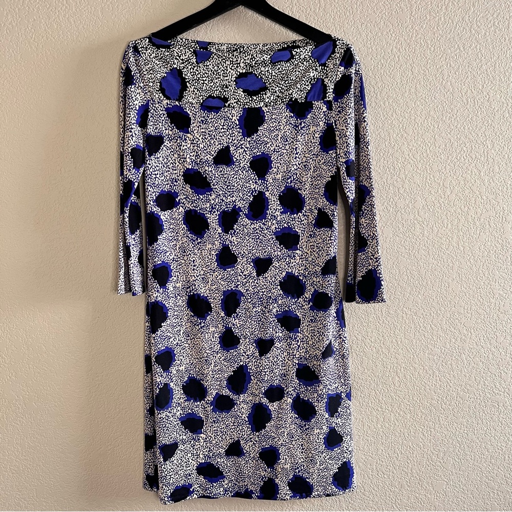 DIANE VON FURSTENBERG Blue Silk Mini Dress Size 4